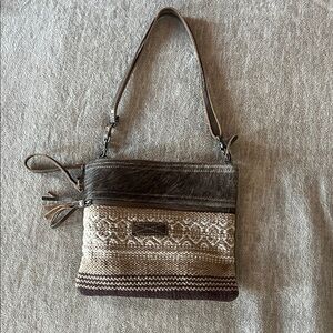 Myra Bag Brown and Cream Crossbody